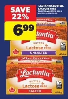 LACTANTIA BUTTER LACTOSE FREE