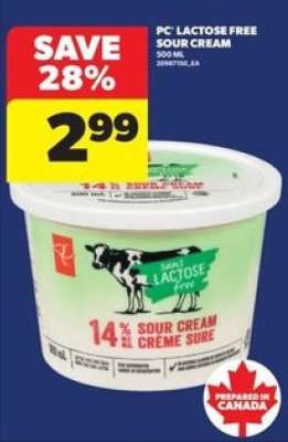 PC Lactose Free Sour Cream