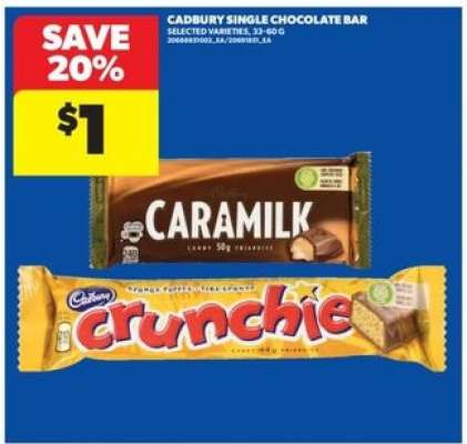 Cadbury Single Chocolate Bar