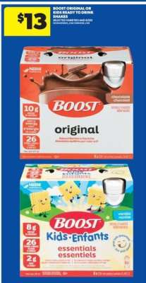 BOOST Original or Kids Ready to Drink Shakes