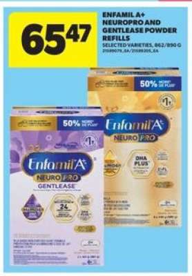 Enfamil A+ NeuroPro and Gentlease Powder Refills