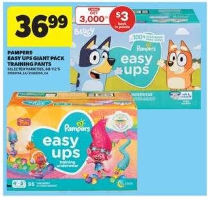 Pampers Easy Ups Giant Pack Training Pants