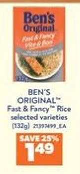 BEN’S ORIGINAL FAST & FANCY RICE