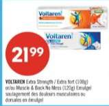 VOLTAREN Extra Strength / Extra fort (100g) or/ou Muscle & Back No Mess (120g) Emulgel