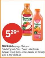 TROPICANA Beverages / Boissons