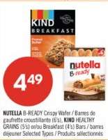 NUTELLA B-READY Crispy Wafer / KIND HEALTHY GRAINS