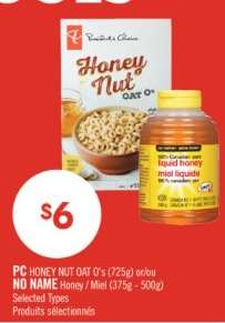 PC HONEY NUT OAT O's