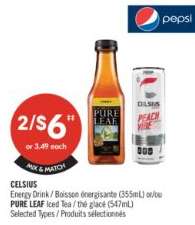 CELSIUS Energy Drink / PURE LEAF Iced Tea