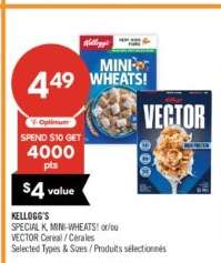 KELLOGG'S SPECIAL K, MINI-WHEATS! or/ou VECTOR Cereal / Céréales