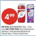 OLD SPICE HIGH ENDURANCE or LADY SPEED STICK