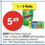 BOUNTY Paper Towels / Essuie-tout