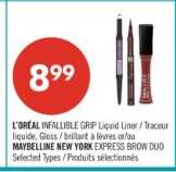 L'ORÉAL INFALLIBLE GRIP Liquid Liner / MAYBELLINE NEW YORK EXPRESS BROW DUO