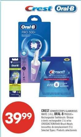 CREST 3DWHITESTRIPS GLAMOROUS WHITE (14's), ORAL-B PRO500+