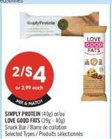 SIMPLY PROTEIN or LOVE GOOD FATS