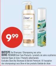 BATISTE Dry Shampoo / DOVE PREMIUM Hair Care Products