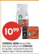 STARBUCKS, NABOB Ground Coffee