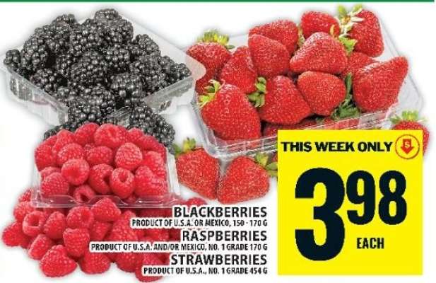 Blackberries, Raspberries, Strawberries