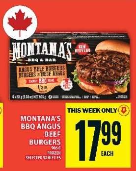 MONTANA’S BBQ ANGUS BEEF BURGERS