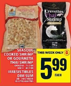 Seasoul Cooked Shrimp or Gourmeta Thai Shrimp