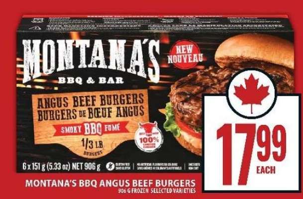 MONTANA’S BBQ ANGUS BEEF BURGERS