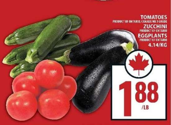 Tomatoes, Zucchini, Eggplants