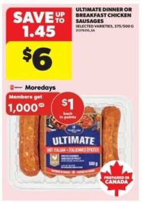 Ultimate Dinner or Breakfast Chicken Sausages