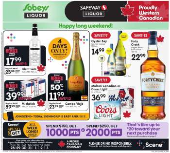 Sobeys Liquor Flyer - August 28, 2025 - September 03, 2025.