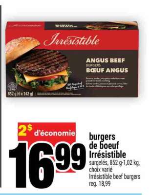 Burgers de Boeuf Irrésistible