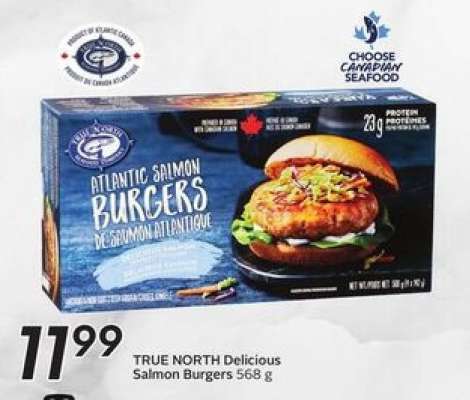 TRUE NORTH Delicious Salmon Burgers 568 g