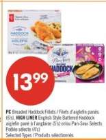 PC Breaded Haddock Fillets / HIGH LINER English Style Battered Haddock