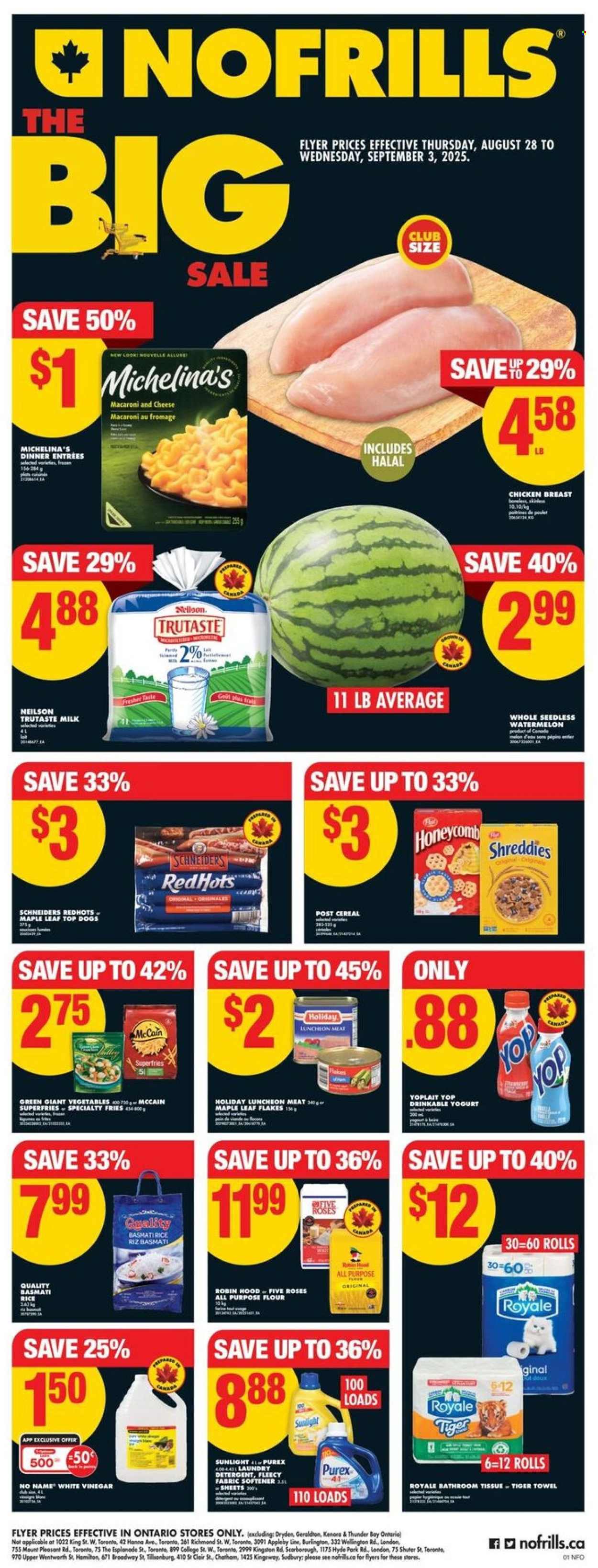No Frills flyer - August 28, 2025 - September 03, 2025. Page 1
