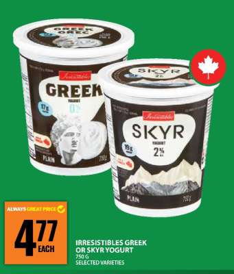 IRRESISTIBLES GREEK OR SKYR YOGURT