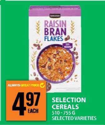 SELECTION CEREALS