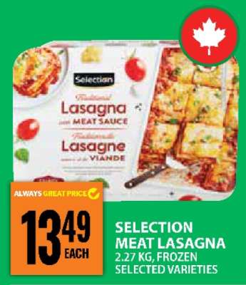 SELECTION MEAT LASAGNA