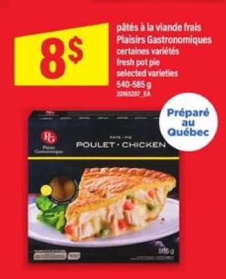 Plaisirs Gastronomiques Fresh Pot Pie