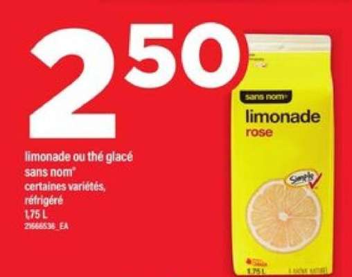 limonade ou thé glacé sans nom