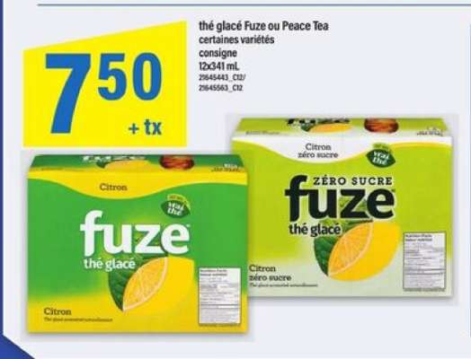 thé glacé Fuze ou Peace Tea