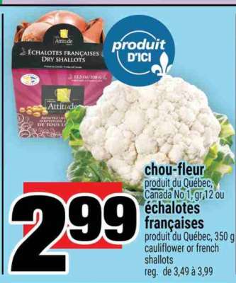 chou-fleur / échalotes françaises