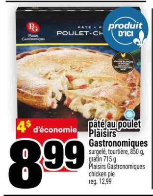 PÂTÉ AU POULET PLAISIRS GASTRONOMIQUES