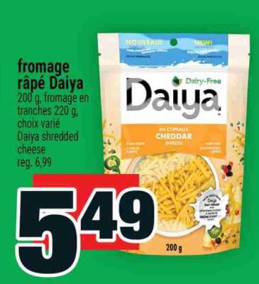 fromage râpé Daiya
