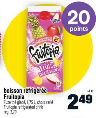 boisson réfrigérée Fruitopia