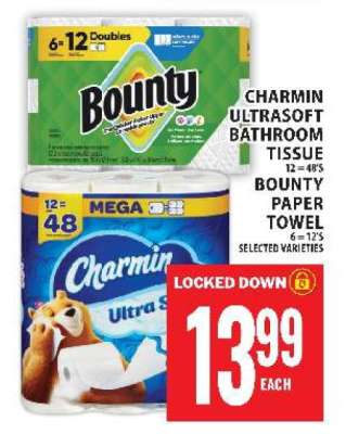 Charmin UltraSoft Bathroom Tissue & Bounty Paper Towel