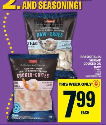 Irresistibles Shrimp Cooked or Raw