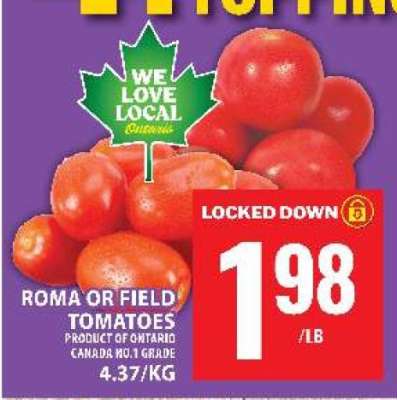 Roma or Field Tomatoes