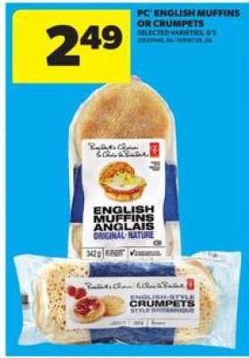 PC English Muffins or Crumpets