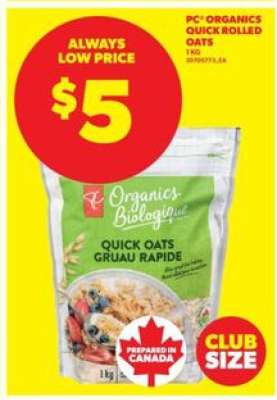 PC Organics Quick Rolled Oats