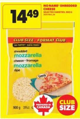 NO NAME SHREDDED CHEESE
