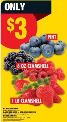 Blackberries, Raspberries, Strawberries, Blueberries
