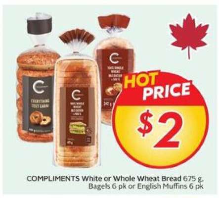 COMPLIMENTS White or Whole Wheat Bread