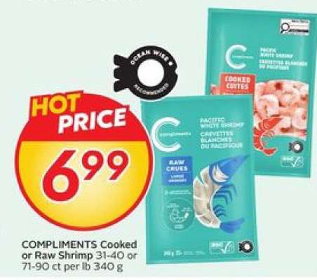 COMPLIMENTS Cooked or Raw Shrimp